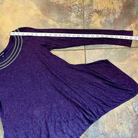 Max Edition Purple Shark Bite Long Sleeve Embellished Neck Small - Picture 4 of 9